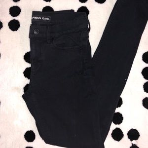 EXPRESS black mid rise jeans